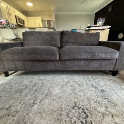 Chic 88.58” Modern Sofa Couch, Ideal for Small Spaces - Chenille Fabric, Metal Frame