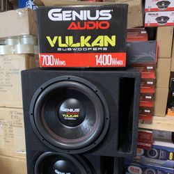 Brand New 12” Genius Audio Vulkan Car Subwoofer + New Ported Enclosure