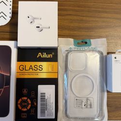 iPhone 16 Pro, Desert Titanium, 128G.  Apple Air Pod Pros Series (3). With Extras. For T-mobile Use Only! Looking For Trades Or Cash. 
