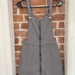 Divided Retro Skirt Overall Dress Full Zip Up Size 2