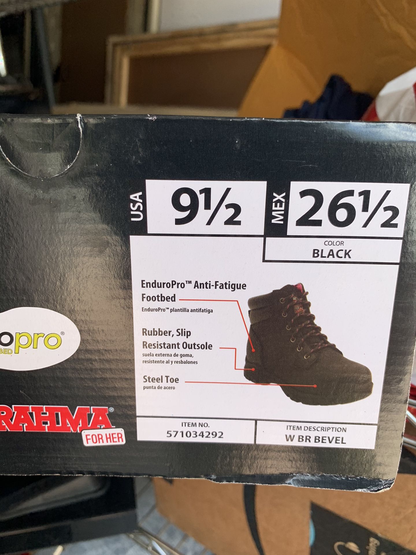 Brahma women steel toe 9.5