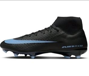 Men's Nike Mercurial Superfly 10 FG/MG Black Blue Soccer Cleats Sz 11⚽️🏆