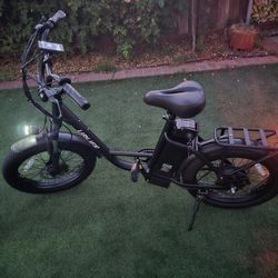 1000W Peak Motor Ebike, 48V 13Ah Removable Battery,80 Miles Max, 20" Fat Tire Electric Bicycle with Colorful Display