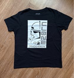 Star Wars Clone Trooper Graphic T-Shirt Black Kids XL/ Adult XS