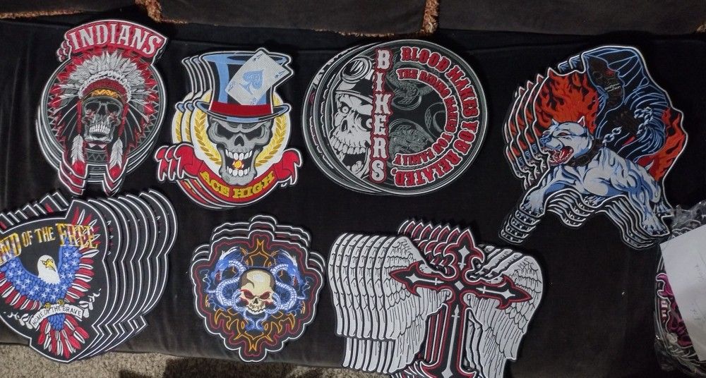 Motorcycle Rider Iron On or Sew On Quality Patch 