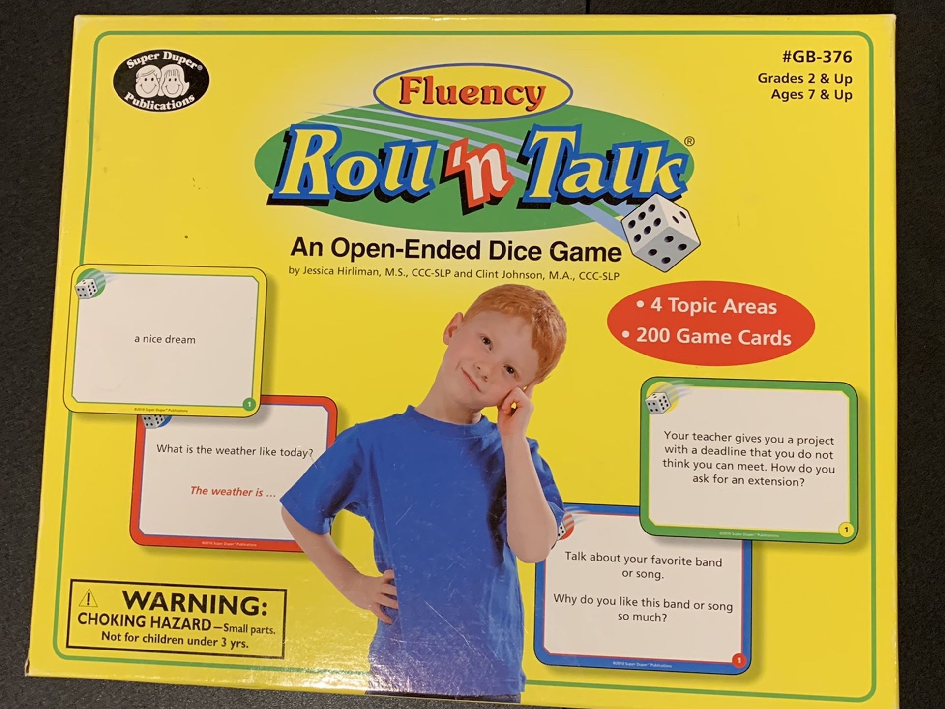 Fluency Roll And Talk Game