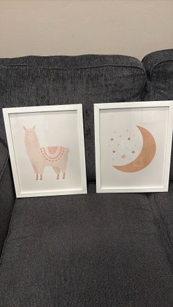 Llama and Moon Wall Decor
