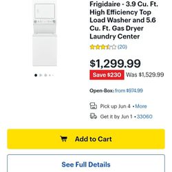 27" Stackable Washer And Dryer 