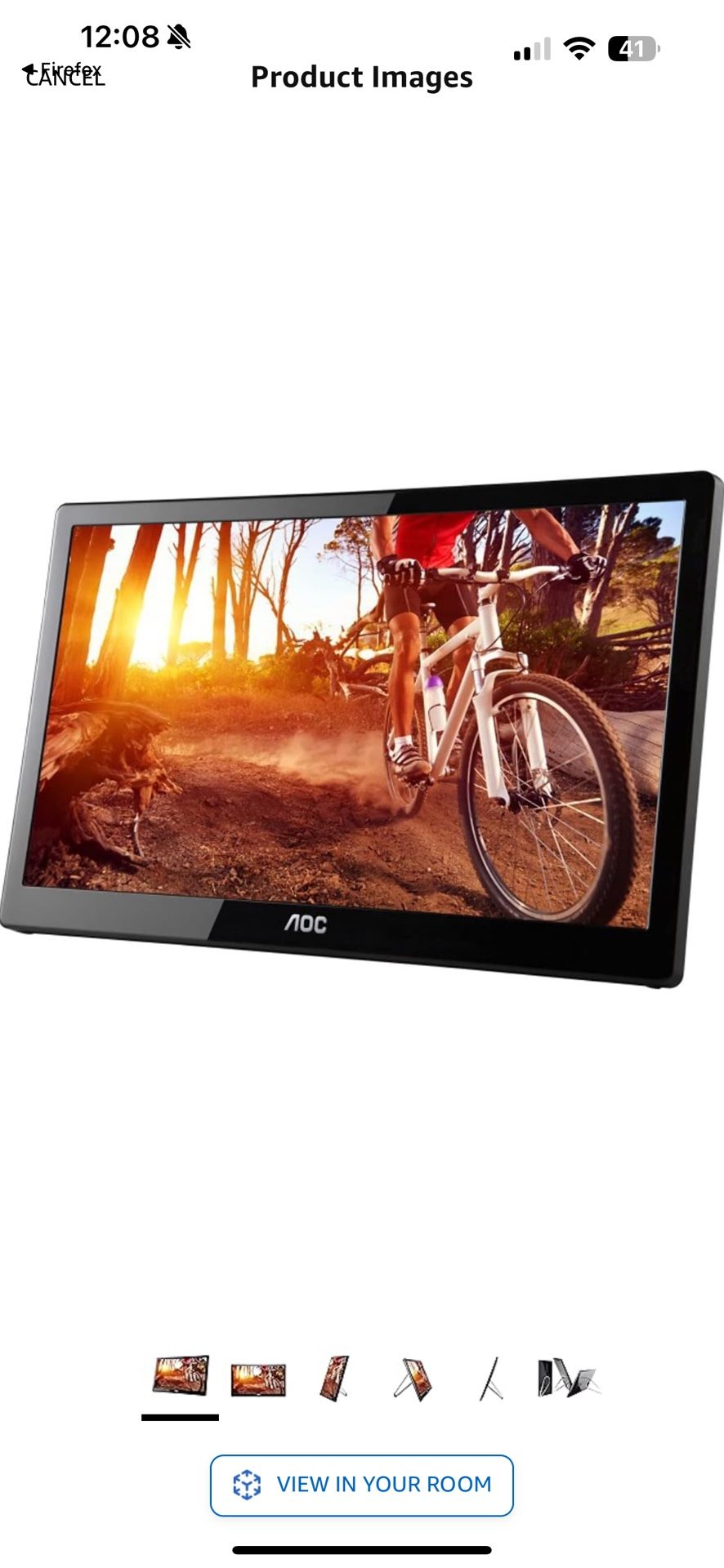 AOC Portable LED Monitor