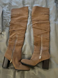 Brown Boots High Knee