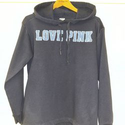 womens sz XS PINK / Victorias Secret hoodie (navy)