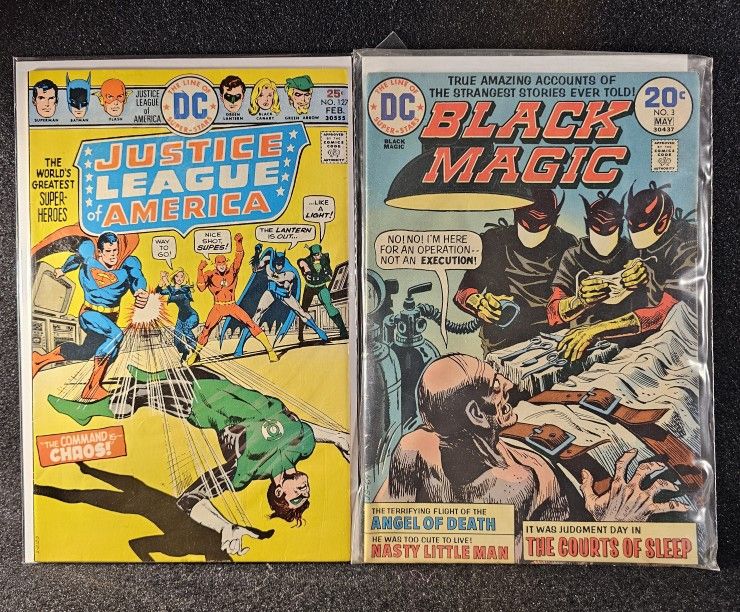Lot Of 2 DC Comics Justice League Of America 1976-VFN & Black Magic 1974-VG