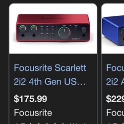 Selling My Focusrite 2i2 4th Gen (red) 