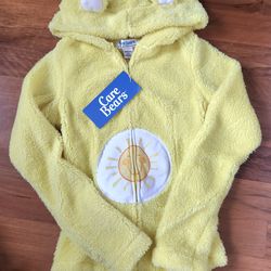 Care Bear Women Jumpsuit Romper Yellow Sunshine Costume size small