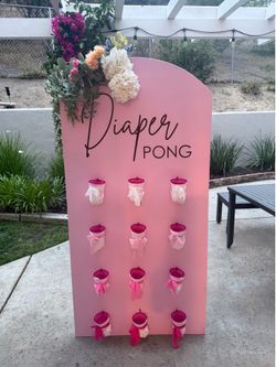Diaper Pong Board & Diaper Cake