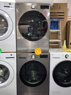 LG Stainles Steel Set Washer & Dryer Gas