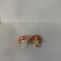 2 Mushroom Hair Clips 