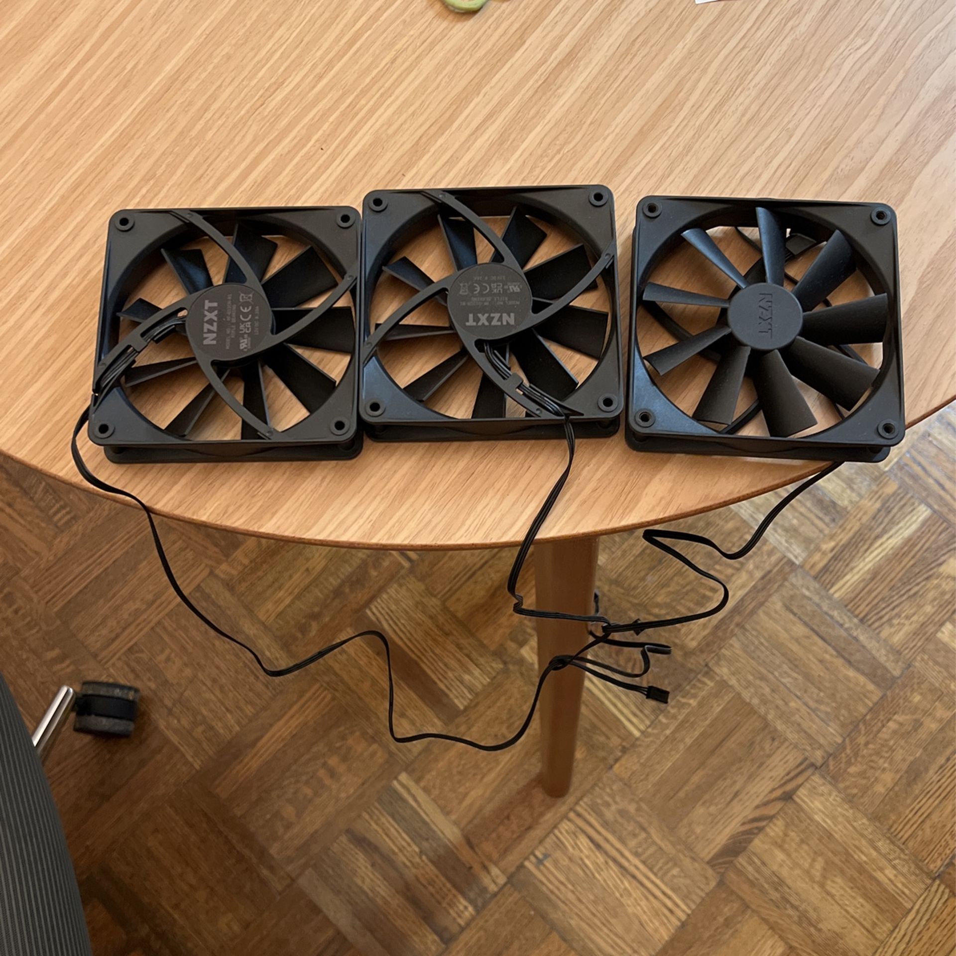 3x NZXT PC Fans (Black) No RGB