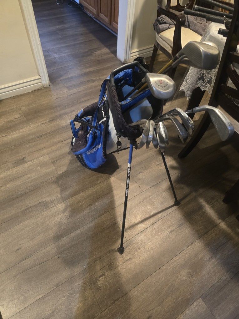 11 CLUBS SET WITH GOLF STANDBAG 