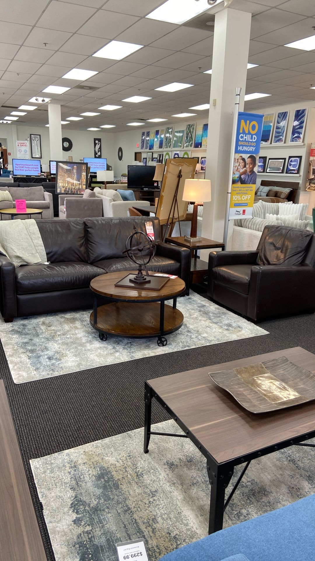 Brown Leather Sofa And Chair Set