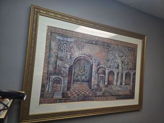 Large antique wall painting