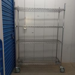 Metal Wire Rack With Adjustable Shelves 