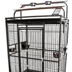 *OPEN BOX* Kings Cages Play Pen Bird Cage 36X28X68 BLACK/SILVER
