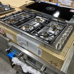 Bertazzoni Master Series  MAST366QBXT 36 Inch Gas Cooktop with 6 Sealed Burners