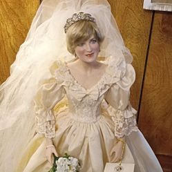 Princess Diana Wedding Dress Franklin Mint Doll