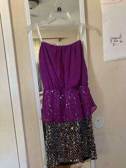 Purple/ silver dress
