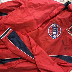 Ben Wallace Signed Pistons Windbreaker 