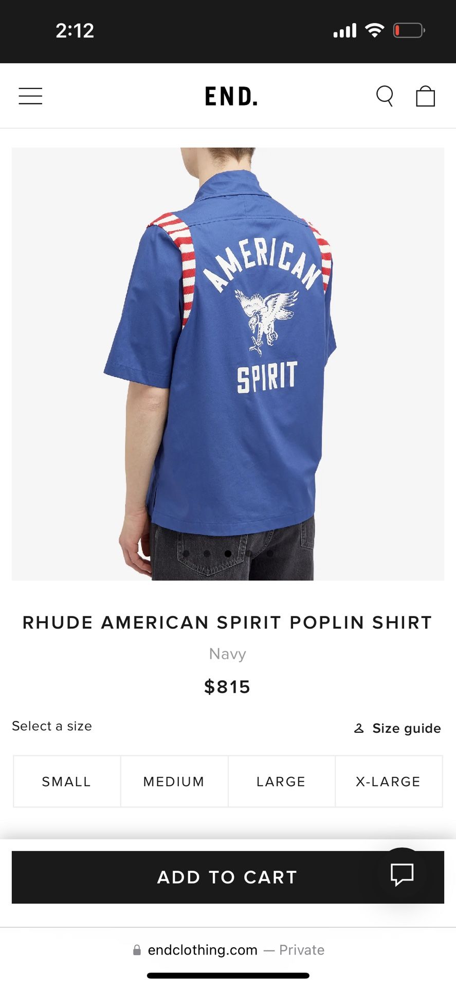 Authentic RHUDE shirt