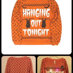HALLOWEEN Women’s BAT SWEATER- XXL (LIGHTS UP )