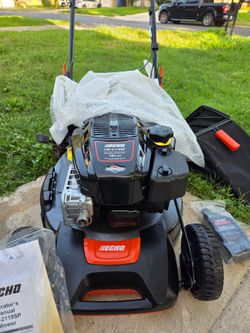 New! ECHO
21 in. 190 cc Briggs and Stratton Gas 3-in-1 Dual Blade RWD Self-Propelled Lawn Mower