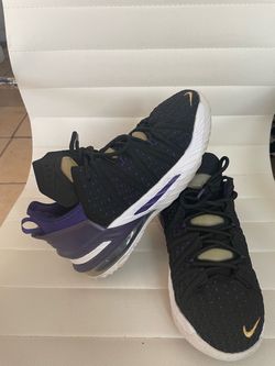 Nike Lakers shoes, color black/purple, size 4.5Y