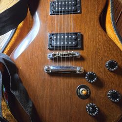 Vintage Lotus Natural  Solid Body Les Paul Guitar W/Hard Shell Case