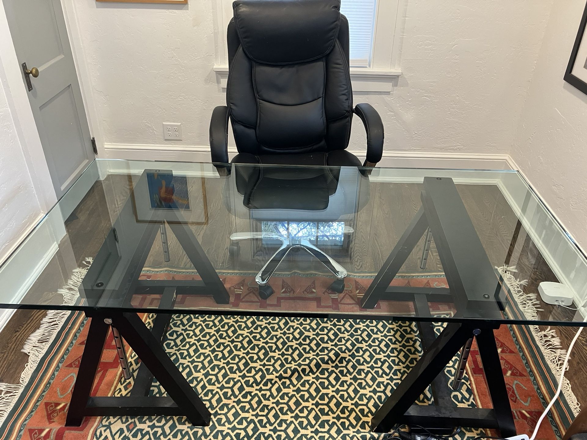 Glass Top Desk 