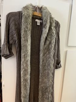 Beige Jacket With Fur