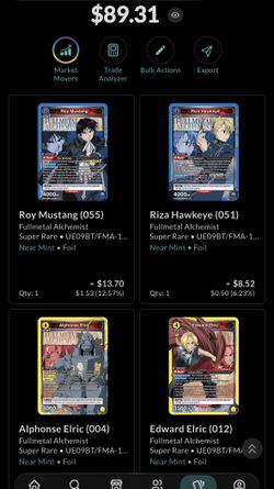 Union Arena Full Metal Alchemist Trading Card Game