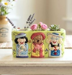 Partylite P8002 Garden Gals Multi tealight Holder Ladies Friends. Open box never used.
