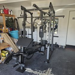 Smith Machine 2001 | Multi-Use Adj Bench | Gym Equipment | Fitness | Squat Rack | Excercise |🔴WEIGHTS AND BARBELL SOLD SEPARATELY 🔴 FREE DELIVERY 🚚
