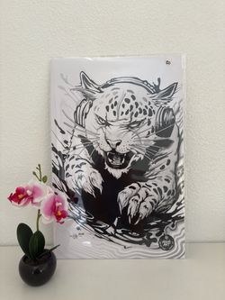 Super cool 11in x 17in DJ Leopard Poster Print
