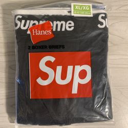 Supreme Boxers - Black 2 Pack Size X-Large