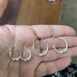 Real Silver Hoop Earring $17’ $23