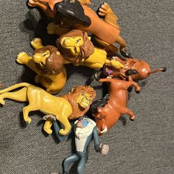 Vintage Disney The Lion King Action Figures Lot (7) – Simba, Scar, Rafiki & Pumbaa – 1990s  ⸻  Description  Vintage Disney The Lion King action figure