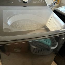 Samsung , black washer and dryer