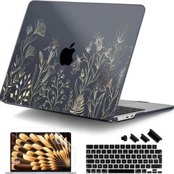 MacBook Air 13 Inch Case M5 2026 M4 2025 M3 M2 2024-2022 A3449 A3240 A3113 A2681, Plastic Hard Shell & Keyboard Cover & Screen Film for MacBook Air 13