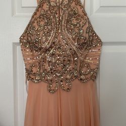 Peach Color Halter Top Ball Down 