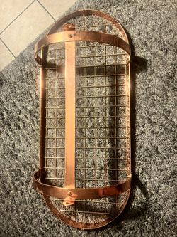 Oval copper ceiling pot rack