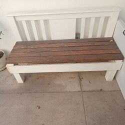 55 Inch Wide Solid  Bench  Water Sealed For Weather 